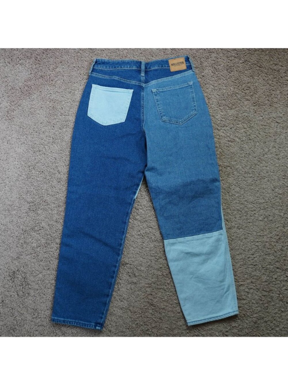 Hollister Jeans Womens 5S Blue Ultra High Rise Mom Patchwork Denim Stretch - Picture 2 of 9